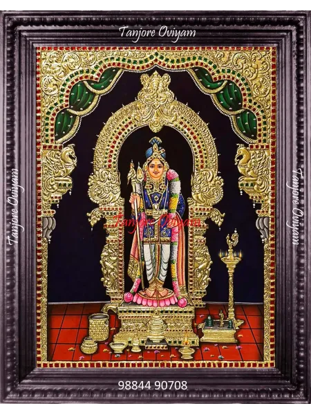 Young Murugan Tanjore Painting